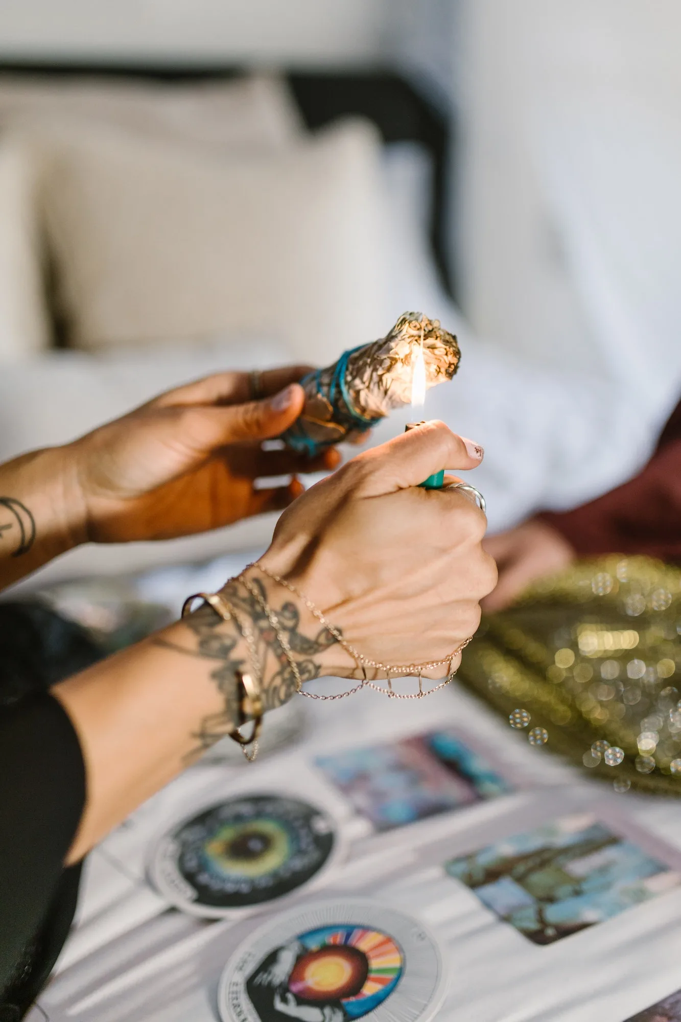 crystal healing sage